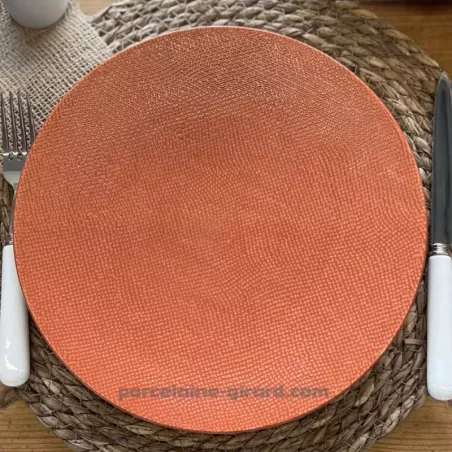 ASSIETTE PLATE MADO DIAMETRE 27CM COULEUR TERRACOTTA EN GRES/