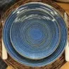 ASSIETTE PLATE MALO DIAMETRE 27CM DE COULEUR BLEUE EN GRES/