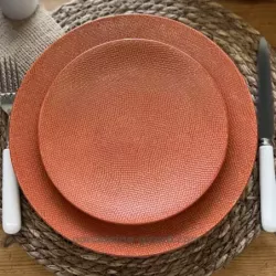 ASSIETTE DESSERT MADO 21CM COULEUR TERRACOTTA EN GRES//