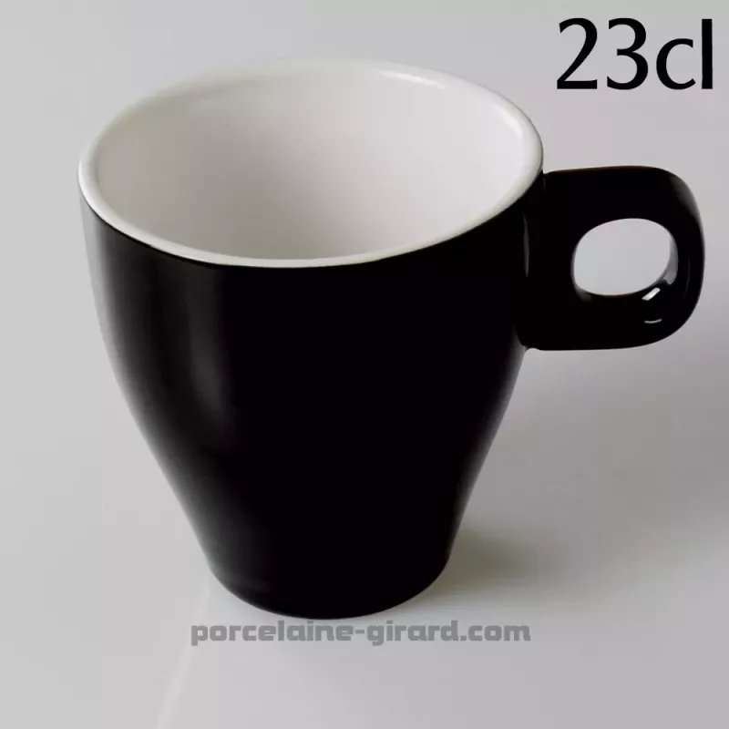 TASSE CAPPUCCINO CLARA NOIR 23CL DIAMETRE 8.5CM HT 8.5CM /