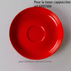 SOUS TASSE CAPPUCCINO CLARA ROUGE DIAMETRE 15CM /