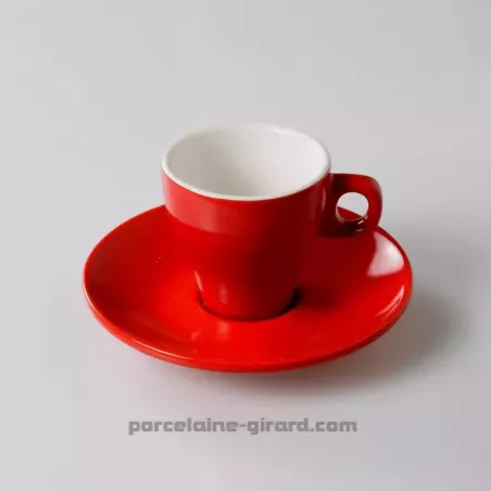 TASSE CAFE CLARA ROUGE 8CL DIAMETRE 6.5 HT 6.5CM  /