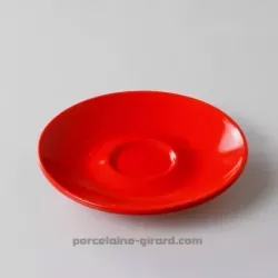 SOUS TASSE CAFE CLARA ROUGE DIAMETRE 12CM HT 1.5CM/